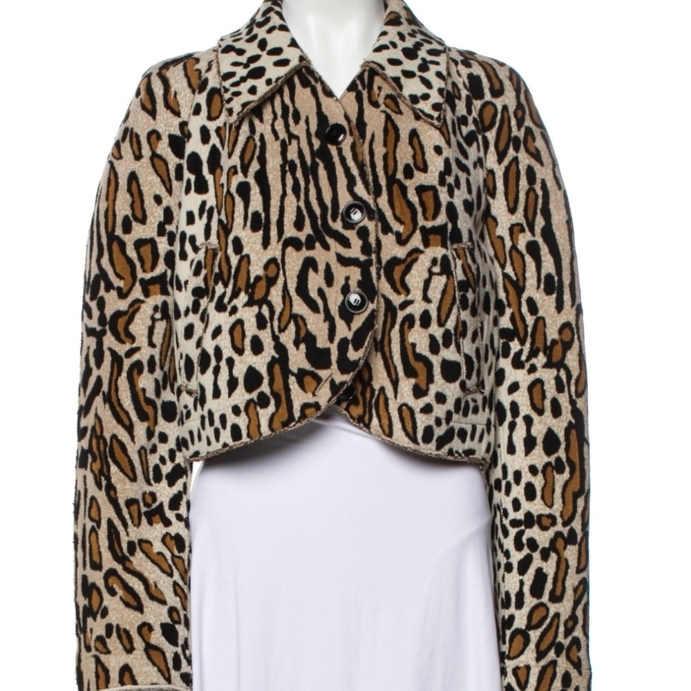 St. John Margay Leopard Print Jacket Womens, Couture, New With Tags - Picture 2 of 10